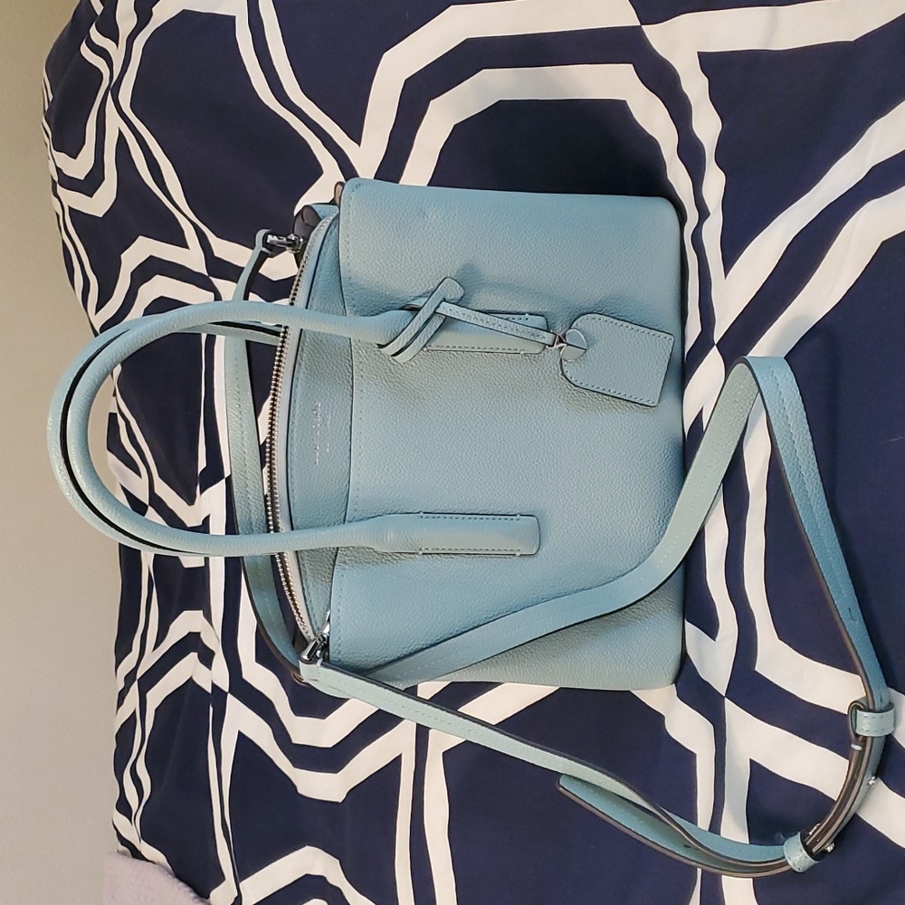 kate spade Margaux Medium Satchel handbag in hazy blue - Picture 2 of 8